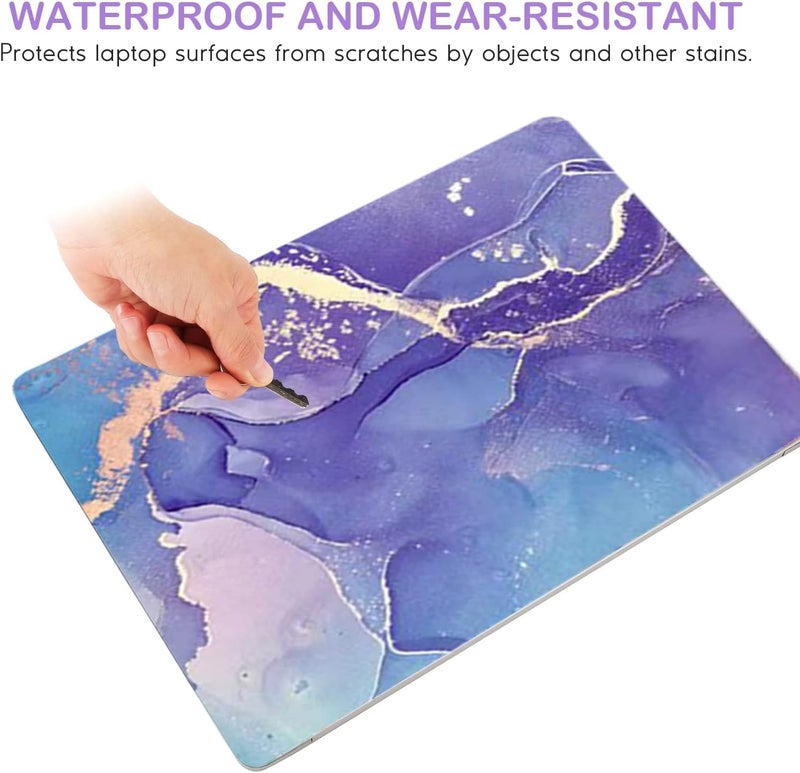 DINKY Laptop Skin Sticker Decal, 12" 13" 13.3" 14" 15" 15.4" 15.6 inch Laptop Universal Reusable Vinyl Skin Stickers Cover Art Decal Notebook PC Personalized Protector-Purple Marble - Image 5